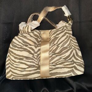 New! Christopher & Banks Large Zebra Shoulderbag